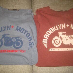 Men's Motorcycle T Shirts Brooklyn Motors Kings County Riders Size XL Pair